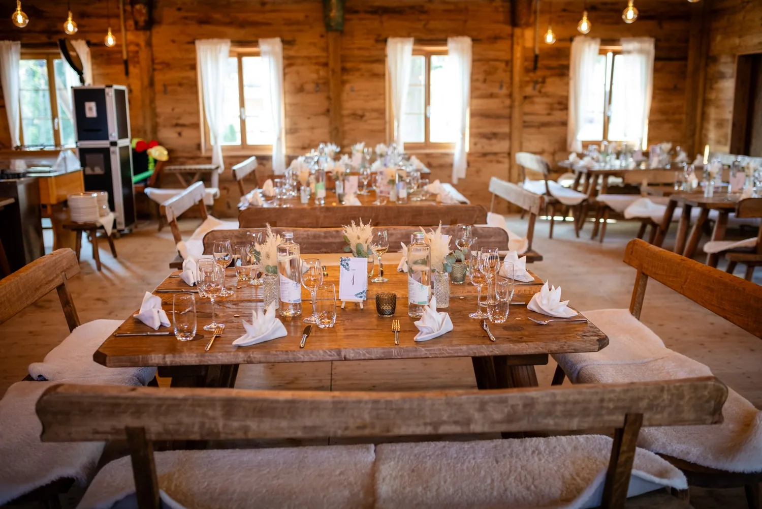 Die Tafel im Chalet